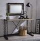 ACME Furniture Jodie Rustic Oak Console Table with Antique Black Base-4