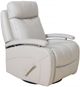 BarcaLounger® Duffy Gable Dove Leather Manual Swivel Glider Recliner-0