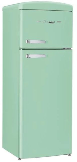 Unique® Appliances Classic Retro 22'' 7.5 Cu. Ft. Summer Mint Green Top Freezer Refrigerator-2
