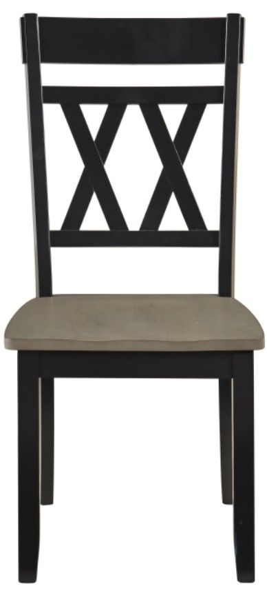 Homelegance® Ogden Black/Brown Dining Side Chair-2