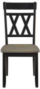 Homelegance® Ogden Black/Brown Dining Side Chair-2