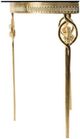 A & B Home Glass Top Retangular  Corner Table with Golden Legs-4