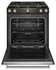 KitchenAid® 30" Black Stainless Steel with PrintShield™ Finish Slide In Gas Range-1