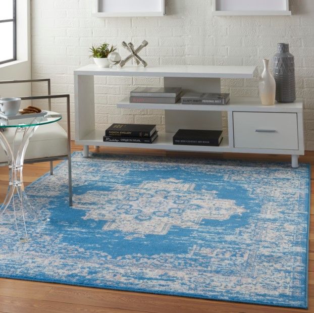 Nourison Home™ Grafix Blue 5'x7' Style 1 Area Rug-1