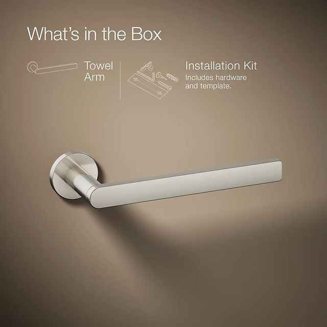 KOHLER® Composed® Vibrant Polished Nickel Towel Arm-3