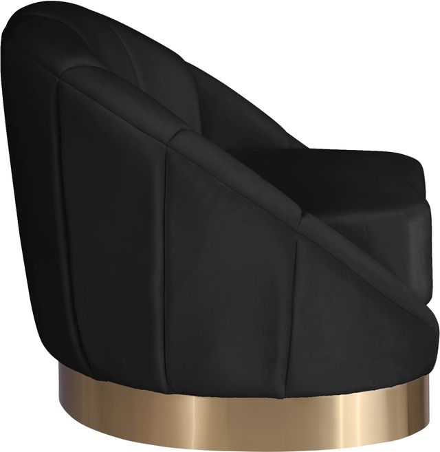 Meridian Furniture Shelly Black Velvet Chair-2