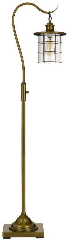 Cal® Lighting & Accessories Silverton Rubbed Antique Brass Floor Lamp-0
