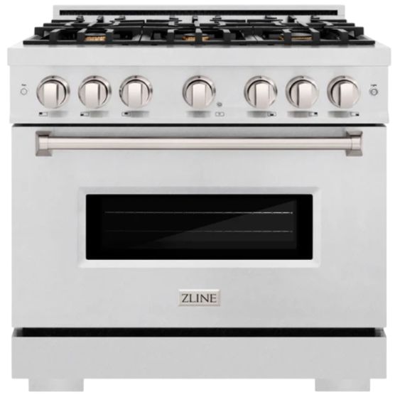 ZLINE Classic 36" Satin Stainless Steel Pro Style Gas Range-0