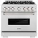 ZLINE Classic 36" Satin Stainless Steel Pro Style Gas Range-0