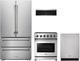Thor Kitchen® 4 Piece Stainless Steel Gas Kitchen Package-0