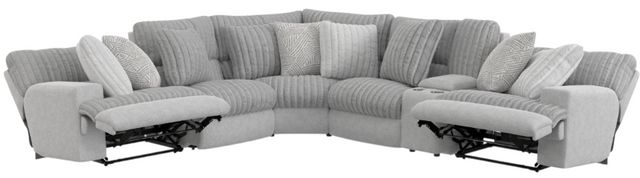 Catnapper® Abraxas 6-Piece Moonstruck 41" Curved Manual Reclining Sectional-1