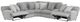 Catnapper® Abraxas 6-Piece Moonstruck 41" Curved Manual Reclining Sectional-1