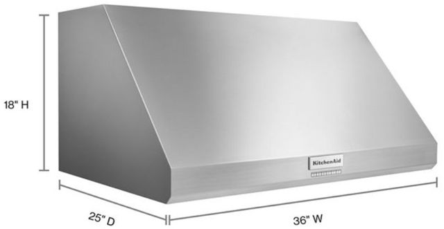 KitchenAid® 36" Stainless Steel Wall Hood-5