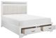 Mazin Furniture Luster White/Silver Glitter Queen Bed-1