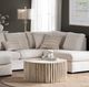 Crestview Collection Gathering White-Washed Cocktail Table with Light Tan Base-1