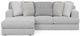 Jackson Furniture Logan 2-Piece Gray Left-Arm Facing Loveseat Sectional and Chaise-1
