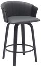 Armen Living Diana Gray/Black Swivel Bar Stool-0