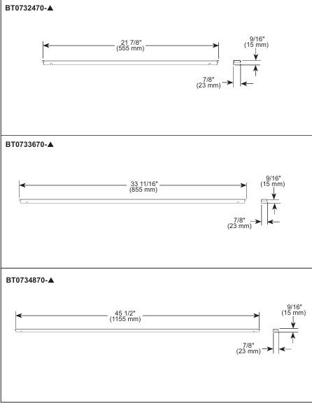 Brizo Matte Black 36" Linear Shower Drain Wall Edge-1