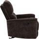 Coaster® Navarro Dark Brown Chenille Upholstered Glider Manual Recliner Chair-2