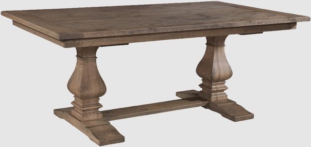 Urban Collections by Yutzy Woodworking Naples Retreat White Oak 48”x78” Double Pedestal Dining Table-0