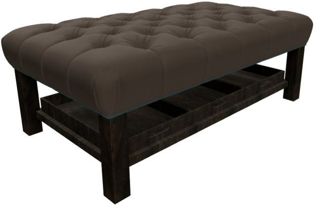 Craftmaster® Customizable New Traditions Tufted Cocktail Ottoman with 3-Trays-1
