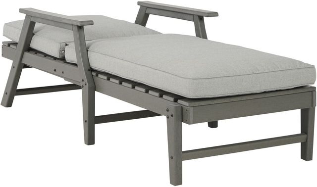 Signature Design by Ashley® Visola Gray Fabric/Polyethylene Outdoor Chaise Lounge-2