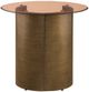 Coaster® Morena Tawny Glass Top End Table with Brushed Bronze Base-3