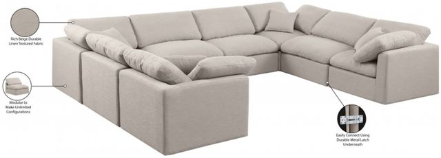 Meridian Furniture Indulge 8-Piece Beige Modular Sectional-1