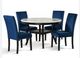 New Classic® Home Furnishings Celeste 5-Piece Blue/Espresso Dining Table Set-1