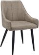 Monarch Specialties Inc. 2-Piece Black/Taupe Arm Chair Set with Integrated Arms-0