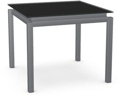 Amisco Cameron Black Glass Table