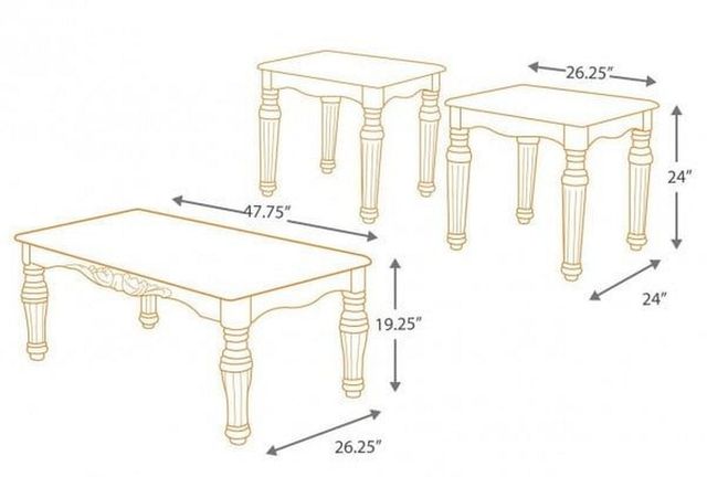 Signature Design by Ashley® North Shore 3-Piece Dark Brown Occasional Table Set-2