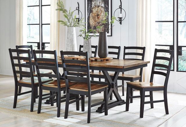 Signature Design by Ashley® Wildenauer 5-Piece Black/Brown Dining Room Set-1