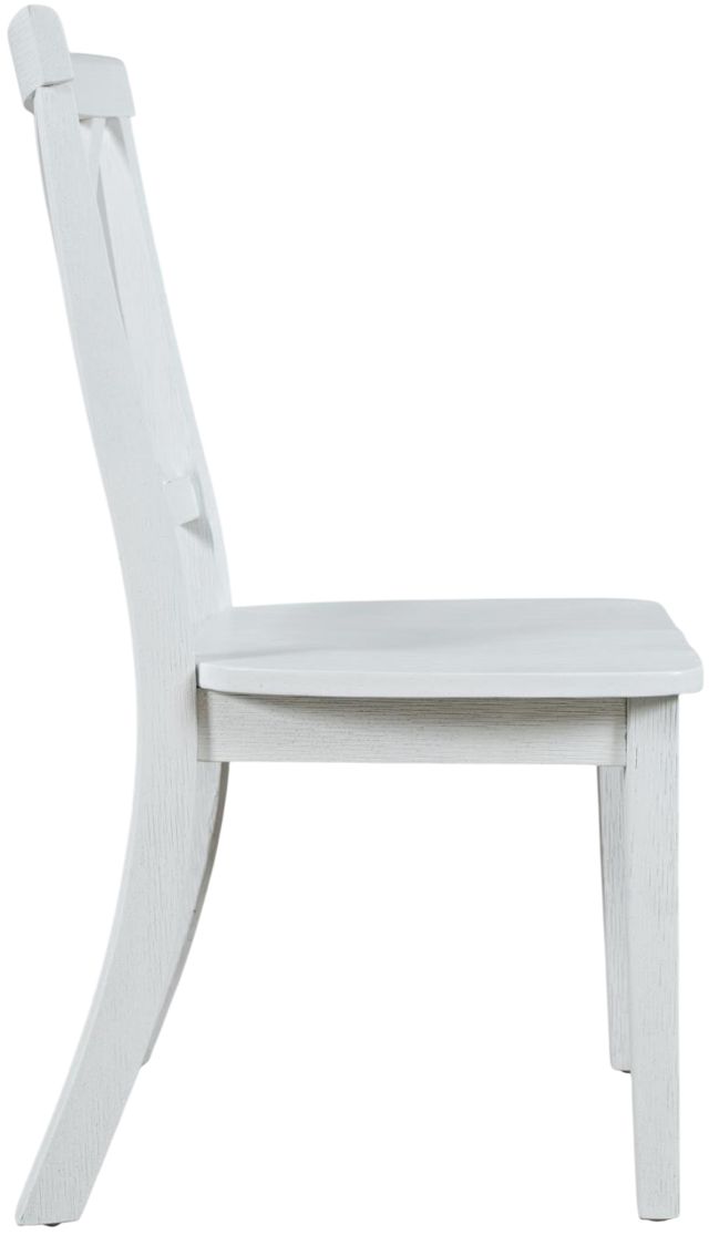 Jofran Inc. Eastern Tides Brushed White X Back Dining Chair-3