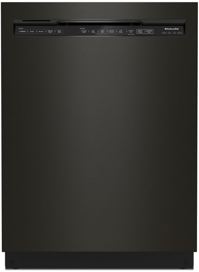 KitchenAid® 24" PrintShield™ Black Stainless Steel Built In Dishwasher-0