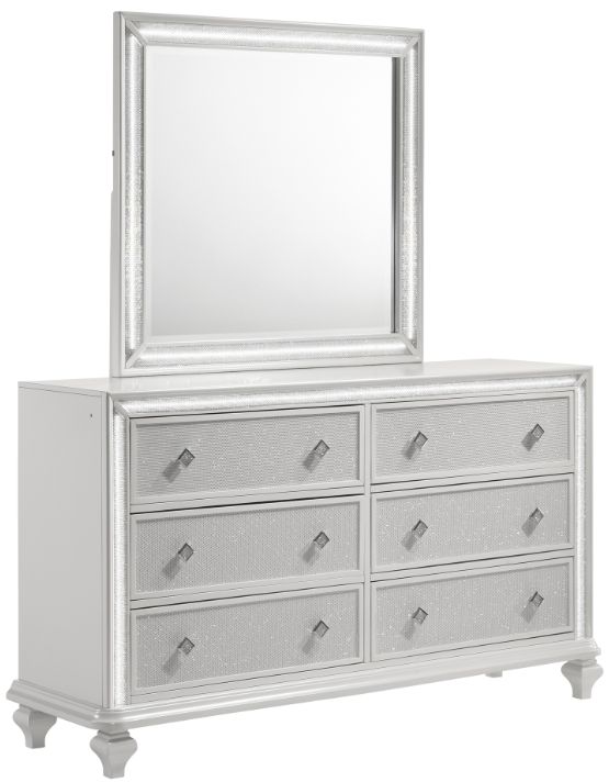 New Classic® Home Furnishings Stardust White Dresser and Mirror Set-0