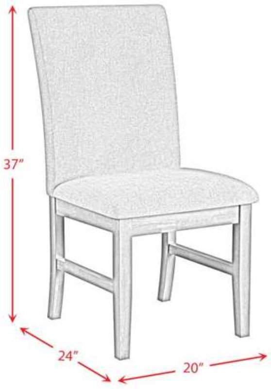 Elements International Santa Barbara Orange/Walnut Dining Chair-2