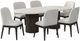 Elements International Sylvie 7-Piece Dark Brown/White Oval Dining Set-0