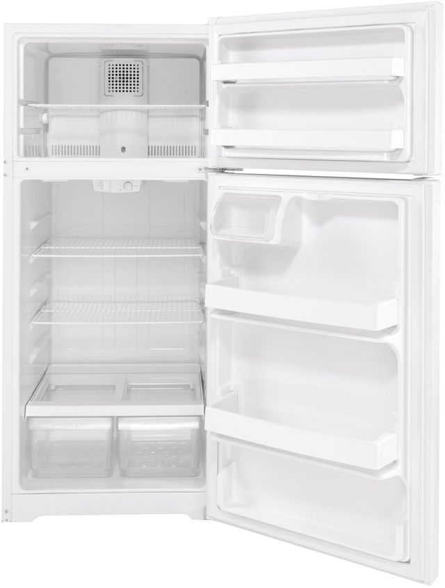 GE® 28 in. 16.6 Cu. Ft. White Top Freezer Refrigerator-1