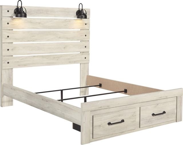 Signature Design by Ashley® Cambeck 4-Piece Whitewash King Storage Panel Bed Set-1