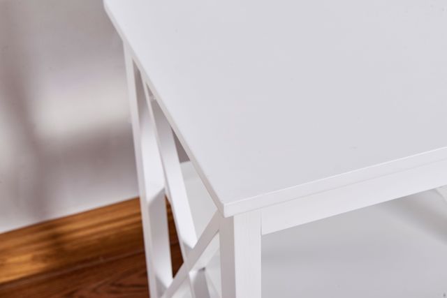 Milton Green Stars White X-Side Panel End Table-1