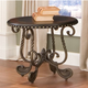 Steve Silver Co.® Rosemont Brown End Table with Antique Brass Base-1