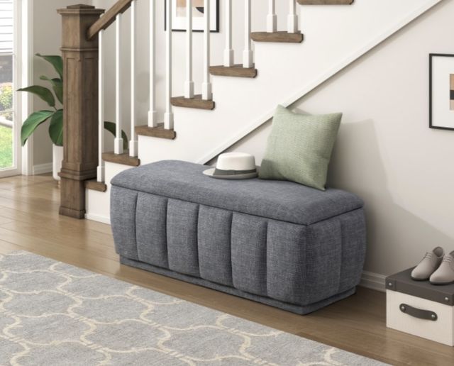 Homelegance® Maize Gray Storage Bench-1