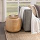Classic Home Clair Brown Round Accent Stool-1