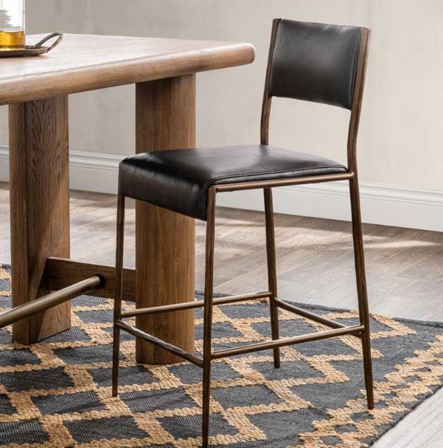 Classic Home Kayne Black/Gold Counter Stool-1
