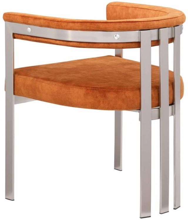 Meridian Furniture Marcello Brushed Cognac/Brushed Chrome Velvet Dining Chair-3