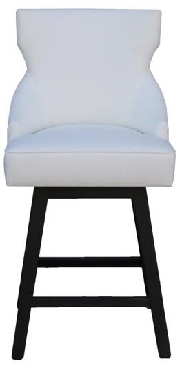 Nest Home Collections Lacey Barbury Pearl/Black Swivel Counter Stool-1