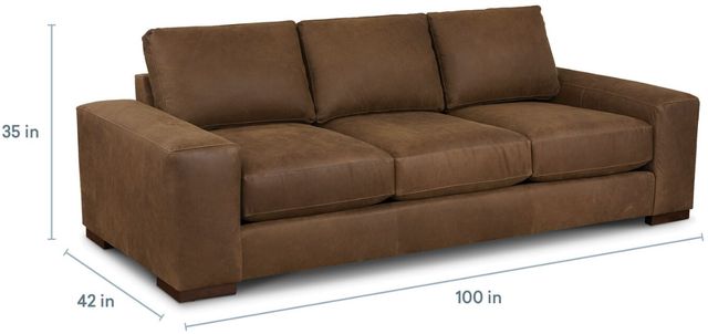 Bassett® Furniture Customizable Southpark 100" Leather Sofa-4