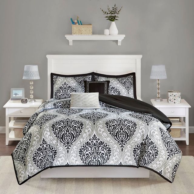 Olliix by Intelligent Design Senna Black Twin/Twin XL Comforter Set-0