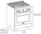 ZLINE 30" Satin Stainless Steel Pro Style Gas Range-2